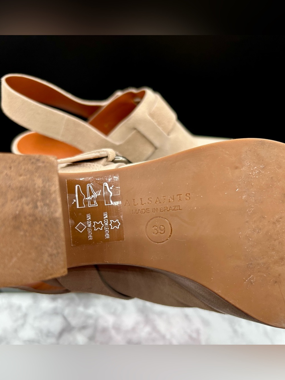 ALL SAINTS Yuki Suede Platform Clog in Brown Suede-Wooden Heel. EU size 39 - Picture 12 of 13